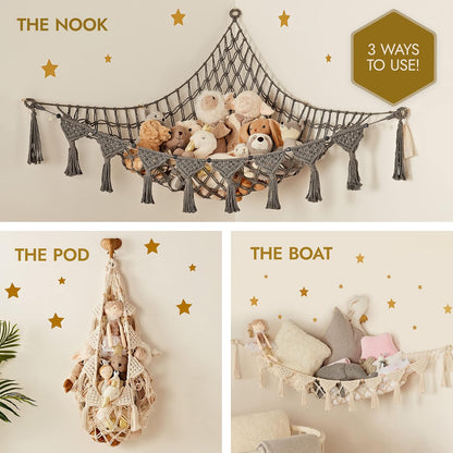 Macrame Cord Stuffed Animal Hammock
