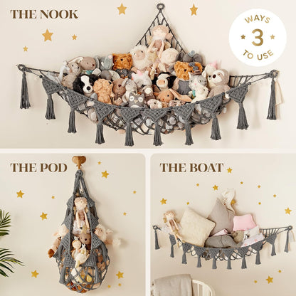 Macrame Cord Stuffed Animal Hammock