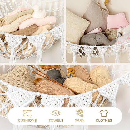 Macrame Cord Stuffed Animal Hammock