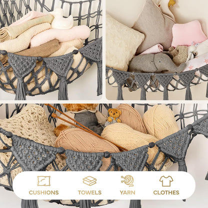 Macrame Cord Stuffed Animal Hammock