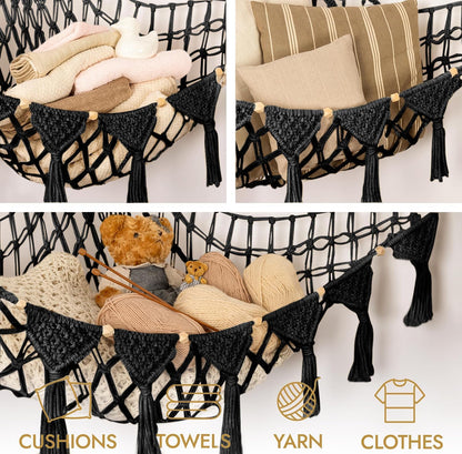 Macrame Cord Stuffed Animal Hammock