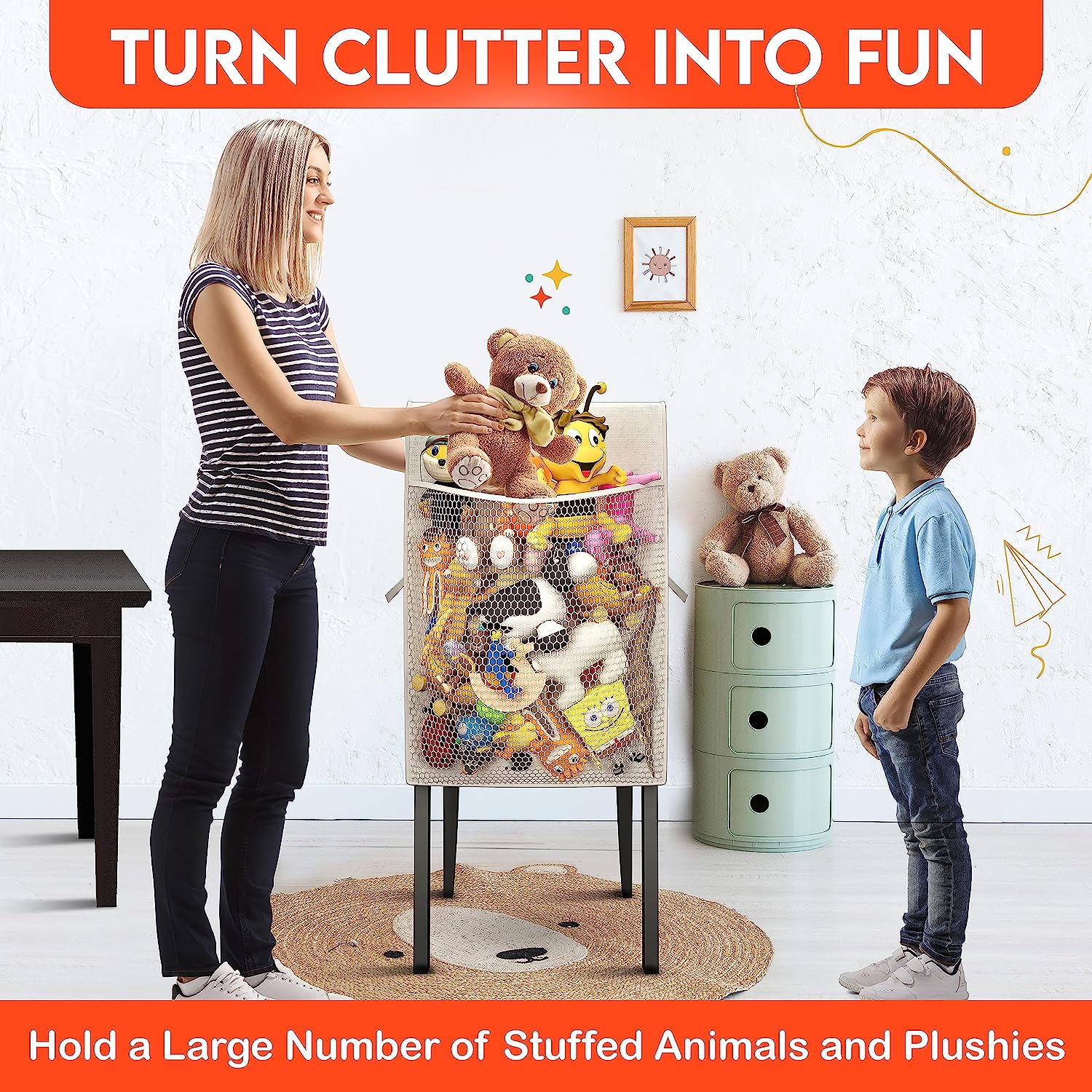 Stuffed animal deals storage chair