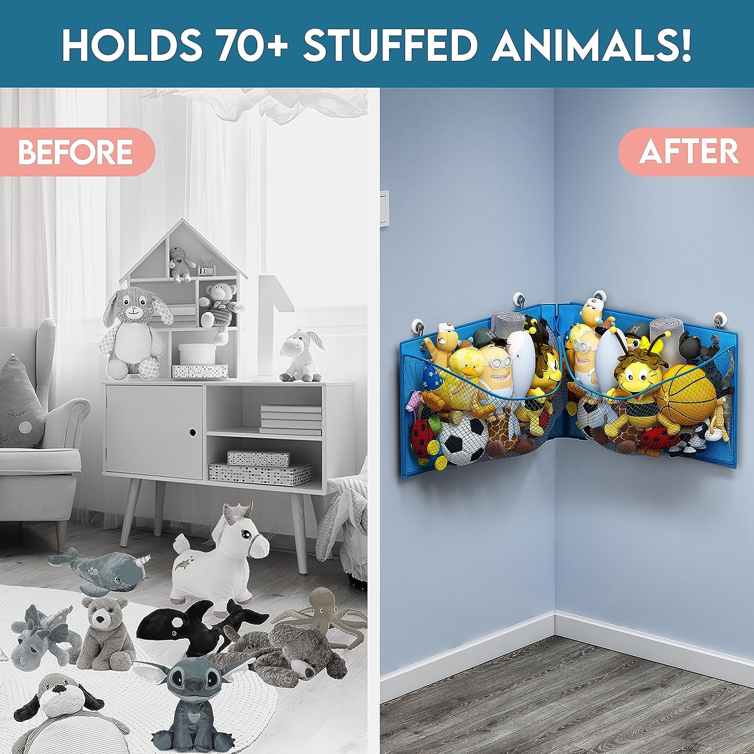 Stuffed animal best sale wall storage