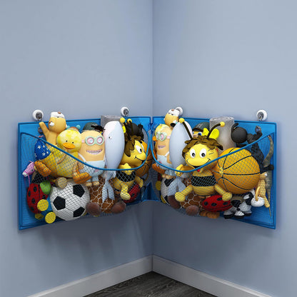 Wall / Corner Mount Large Stuffed Animal Storage Holder