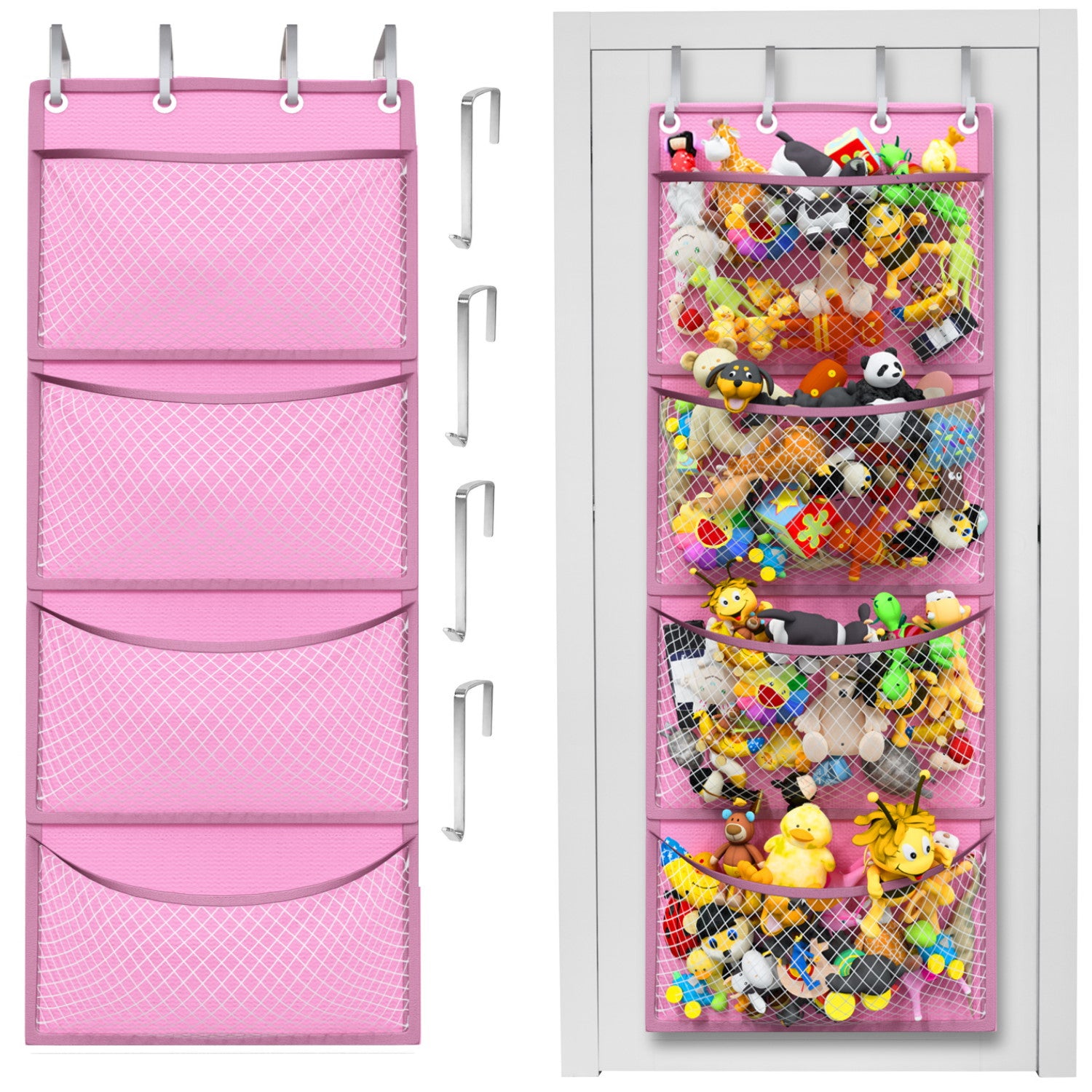 Wall / Corner Mount Large Stuffed Animal Storage Holder